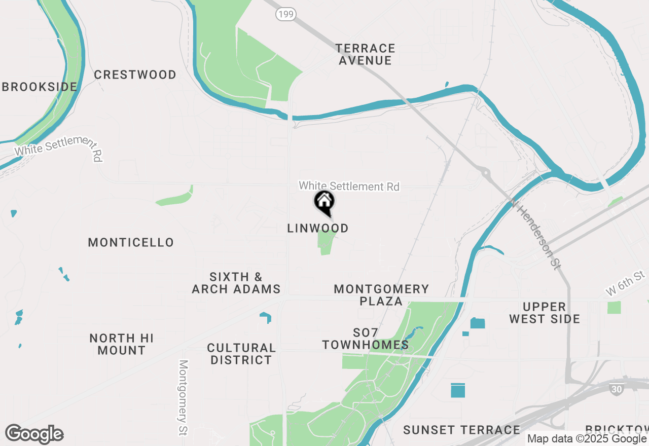 Map of 279 Currie Street, Fort Worth, TX 76107