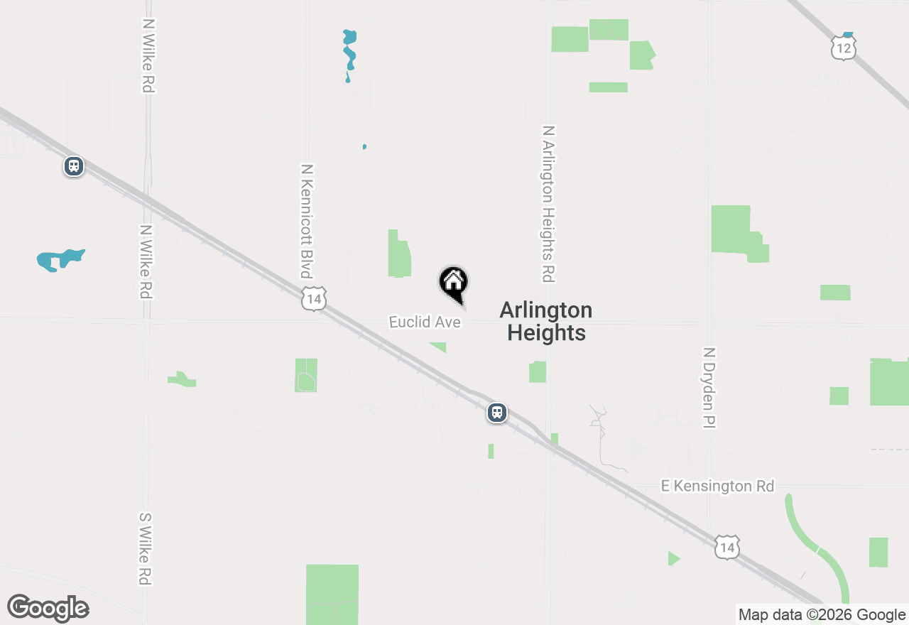 Map of 605 N Chestnut Avenue, Arlington Heights, IL 60004