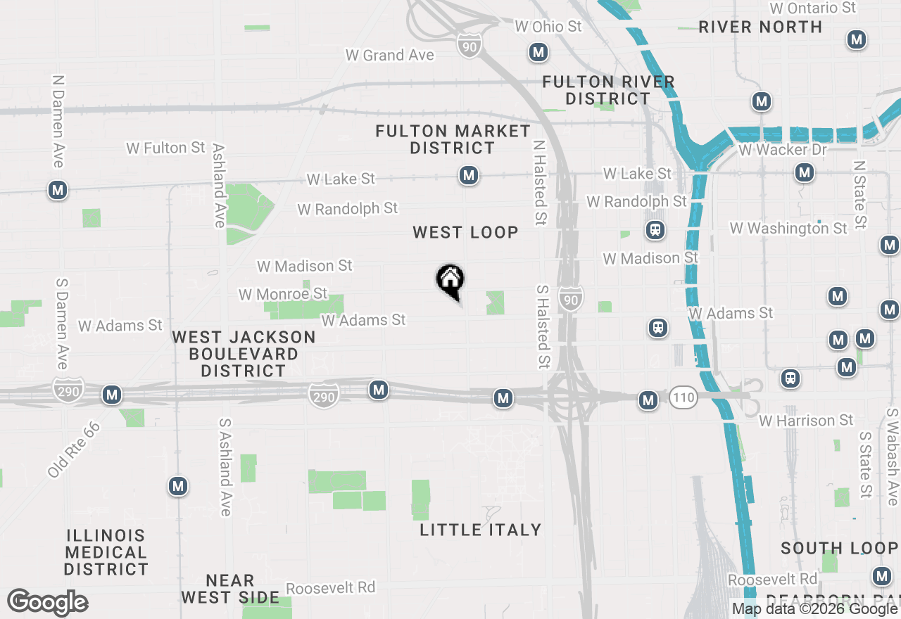 Map of 1040 W Adams Street #374, Chicago, IL 60607