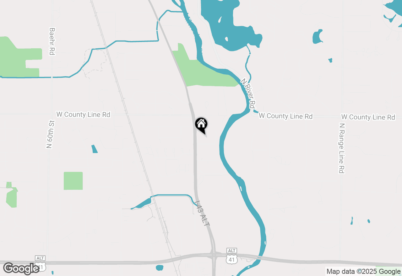 Map of 9512 N Green Bay Rd, Brown Deer, WI 53209