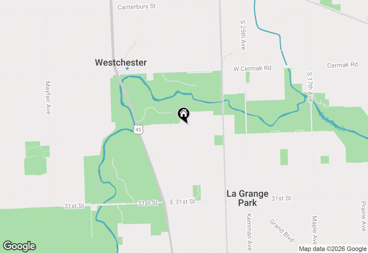 Map of 1646 Finsbury Lane, La Grange Park, IL 60526