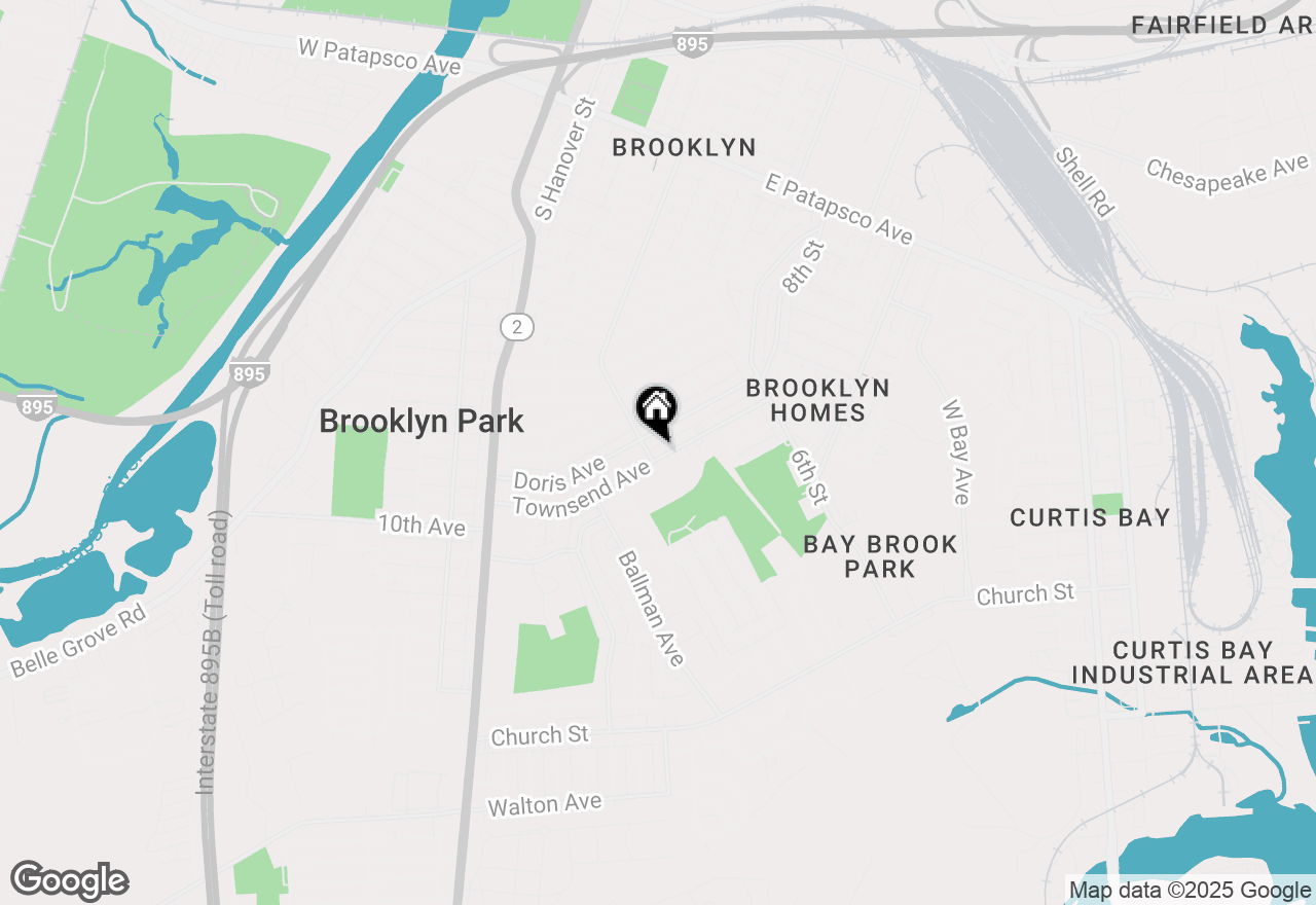 Map of 402 Townsend Avenue, Baltimore, MD 21225