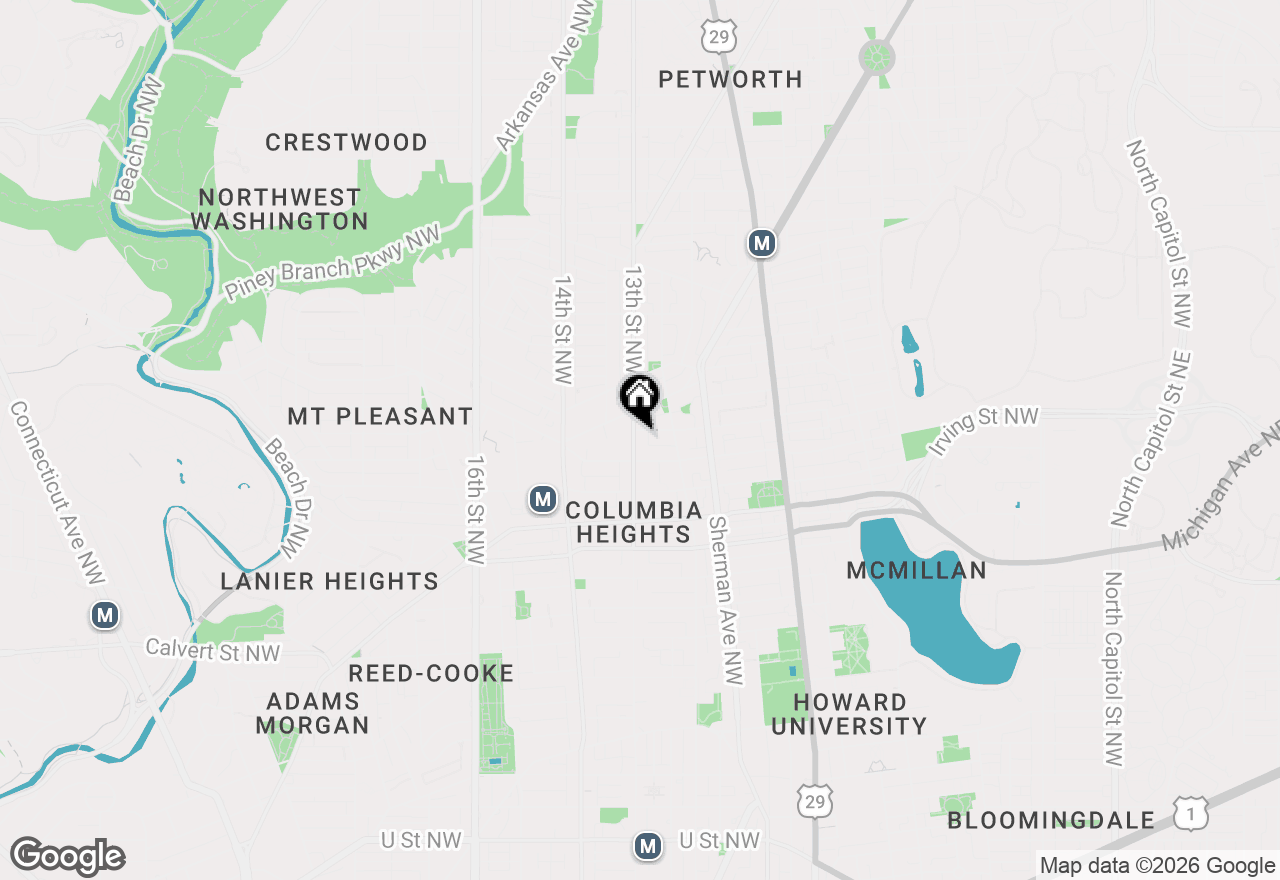 Map of 3223 13th Street Nw, Washington, DC 20010