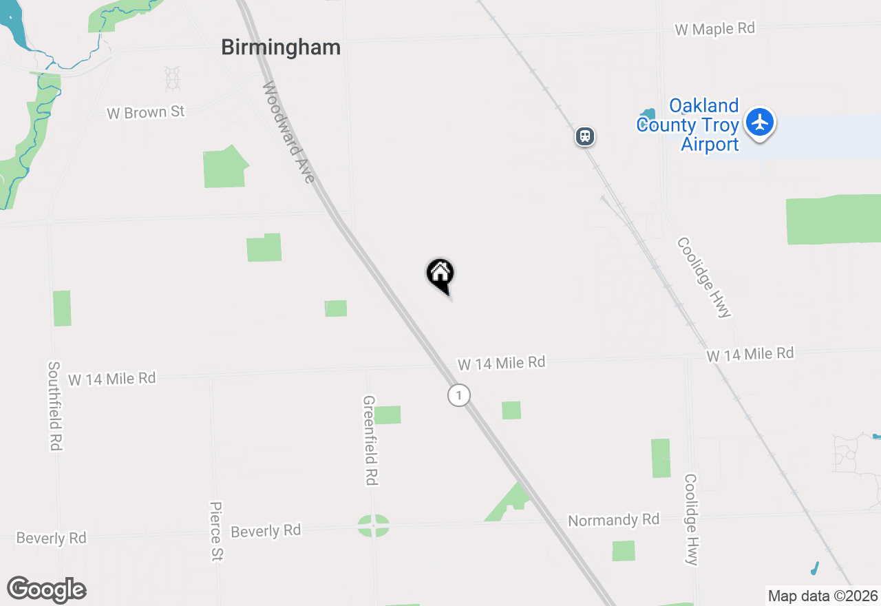 Map of 1635 Torry Street, Birmingham, MI 48009