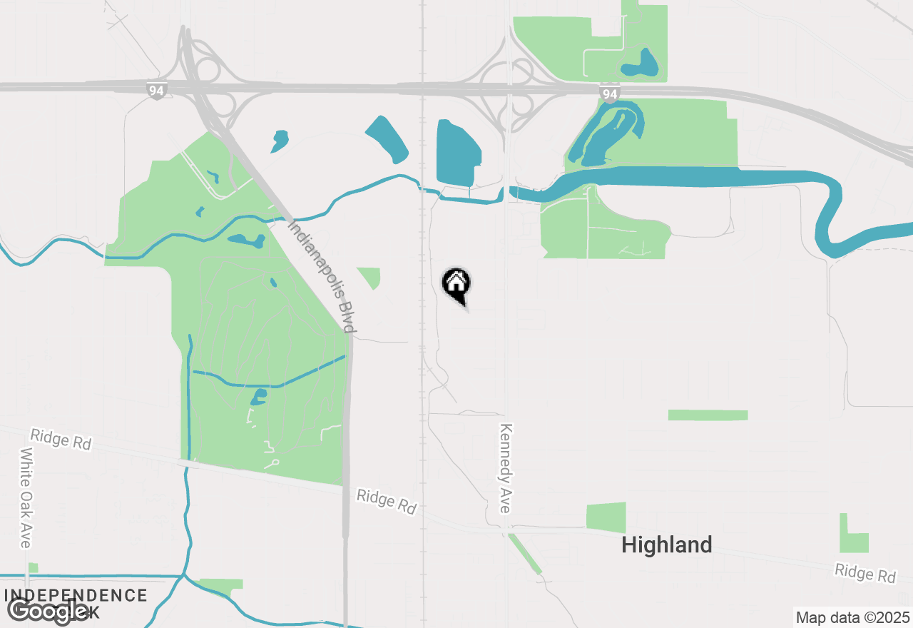 Map of 2639 Eder Street, Highland, IN 46322