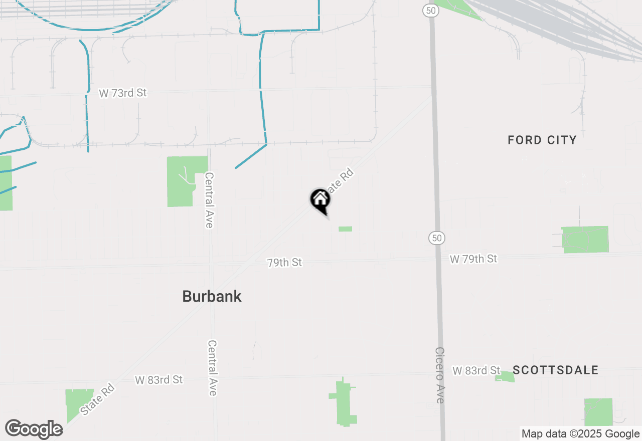Map of 7736 Laramie Avenue, Burbank, IL 60459