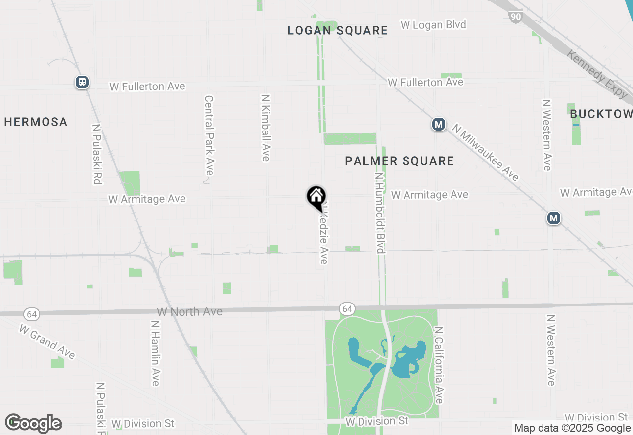 Map of 1910 N Kedzie Avenue, Chicago, IL 60647