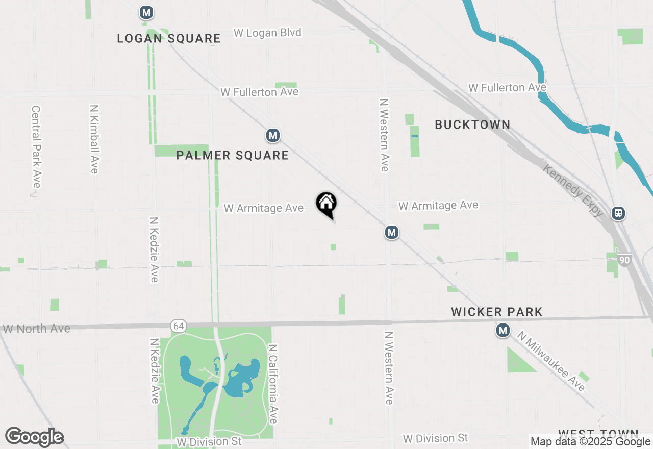 Map of 1922 N Rockwell Street #2, Chicago, IL 60647