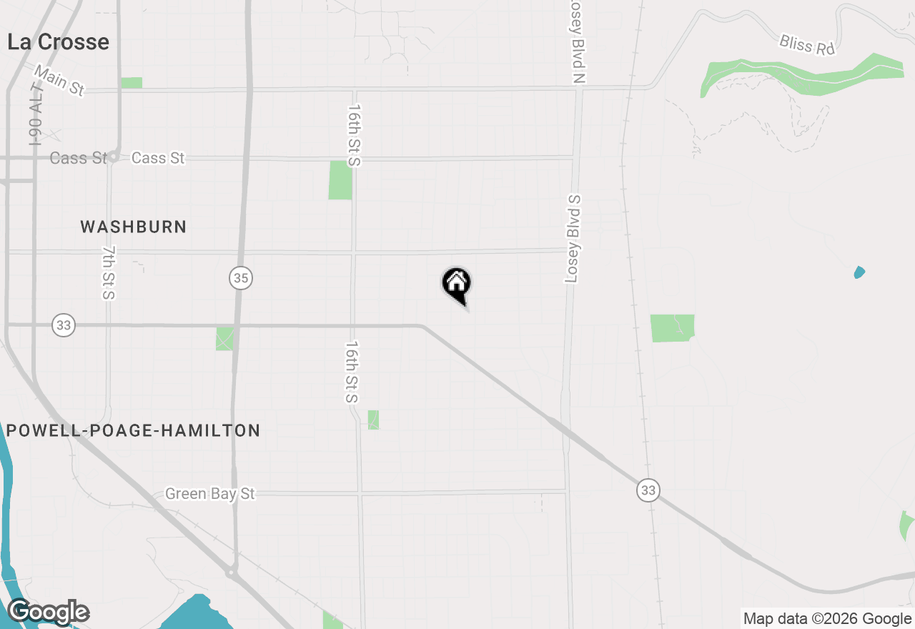 Map of 821 20th St S, La Crosse, WI 54601