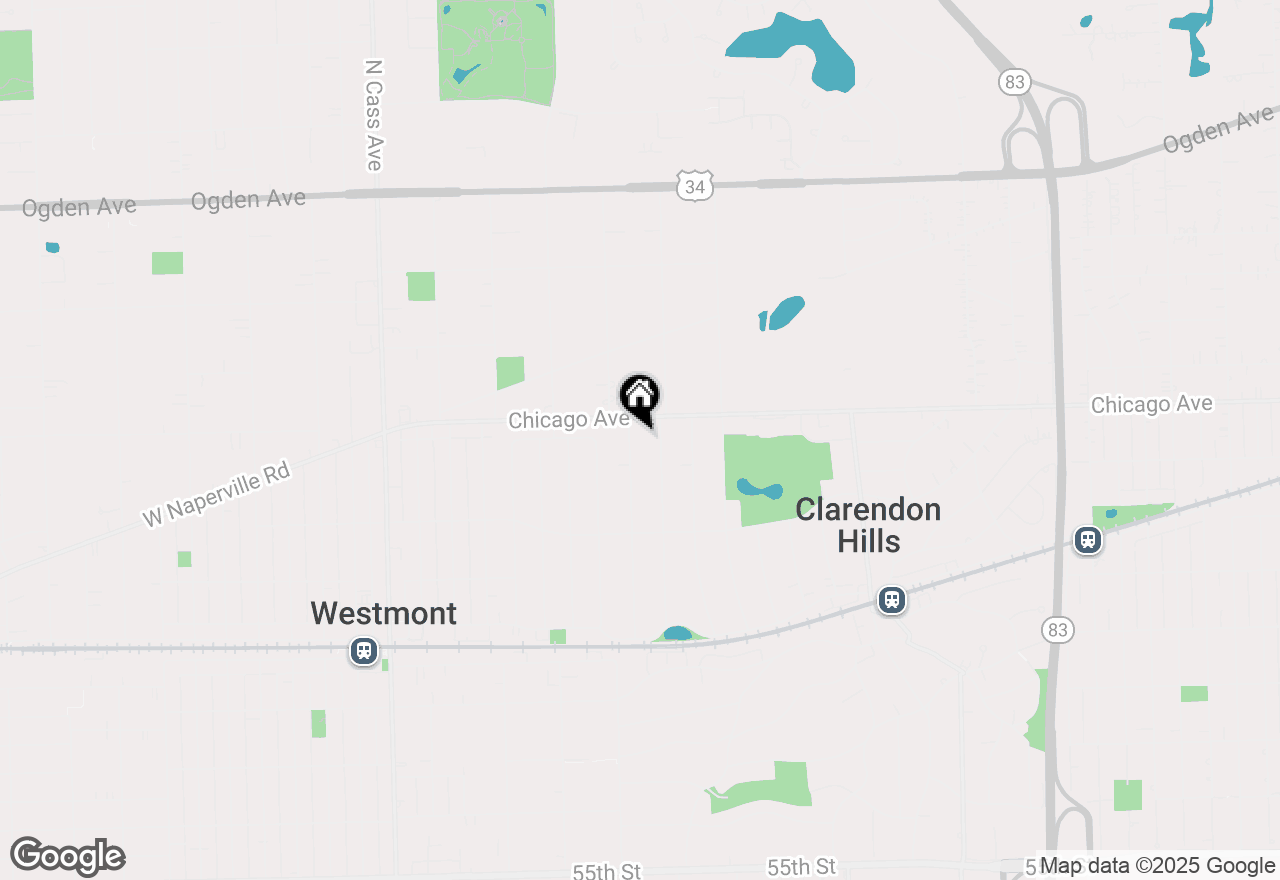 Map of 135 Arthur Avenue, Clarendon Hills, IL 60514
