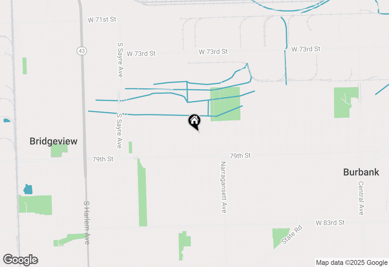 Map of 7726 Neenah Avenue, Burbank, IL 60459