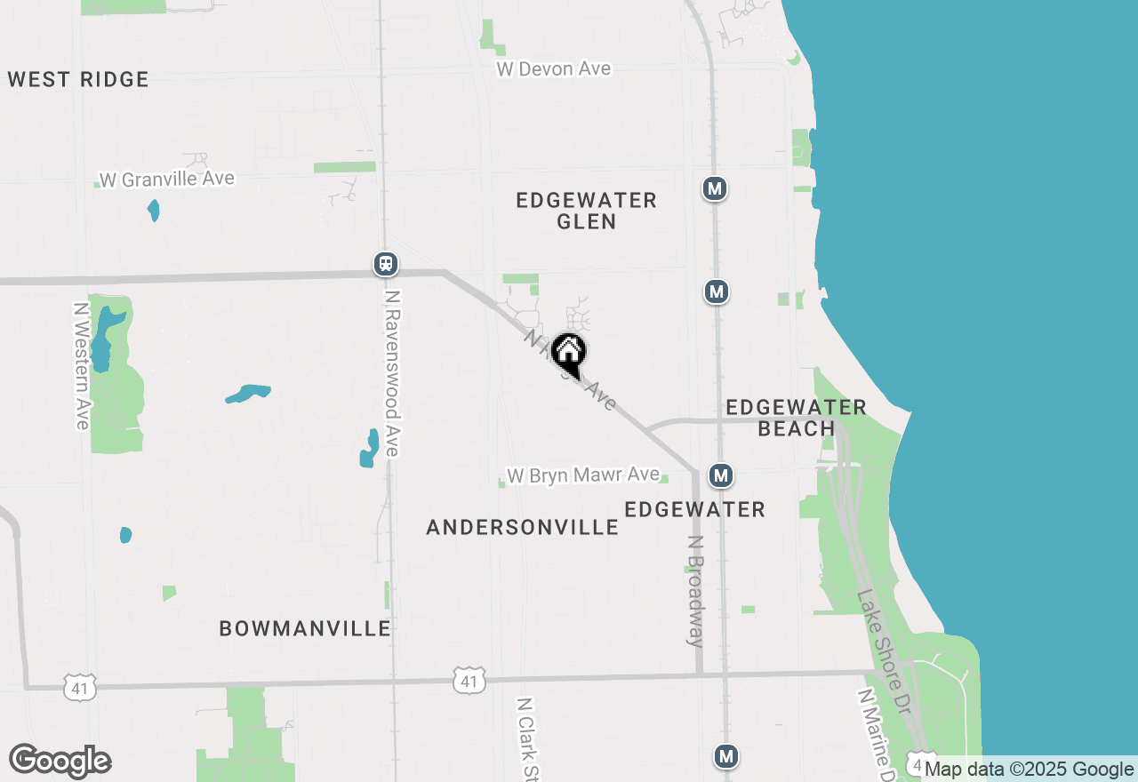 Map of 1428 W Edgewater Avenue #G, Chicago, IL 60660