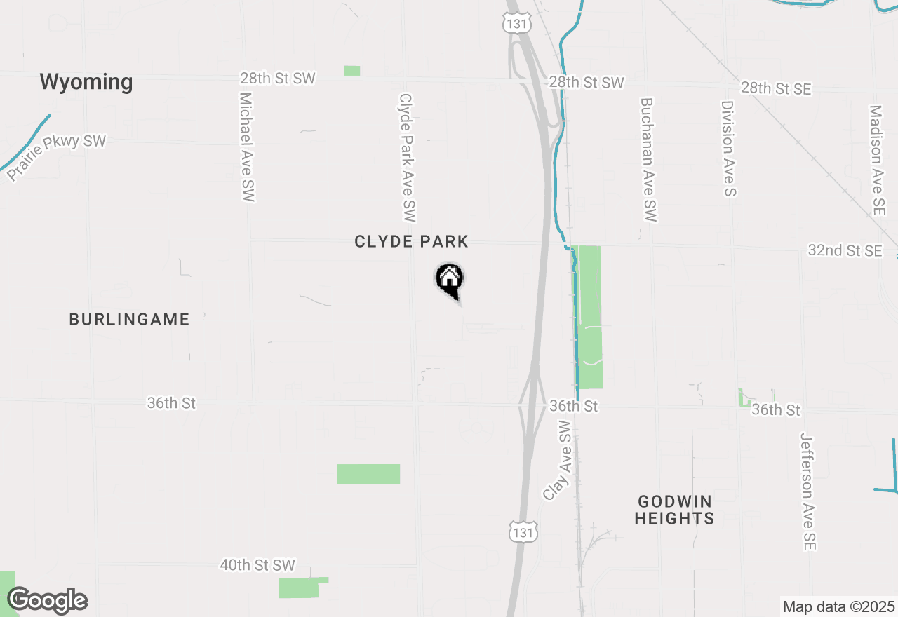 Map of 3334 Badger Avenue Sw, Wyoming, MI 49509