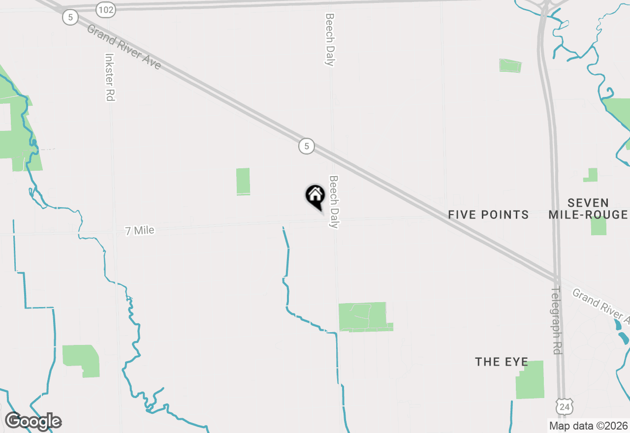 Map of 25916 W 7 Mile Road, Redford, MI 48240