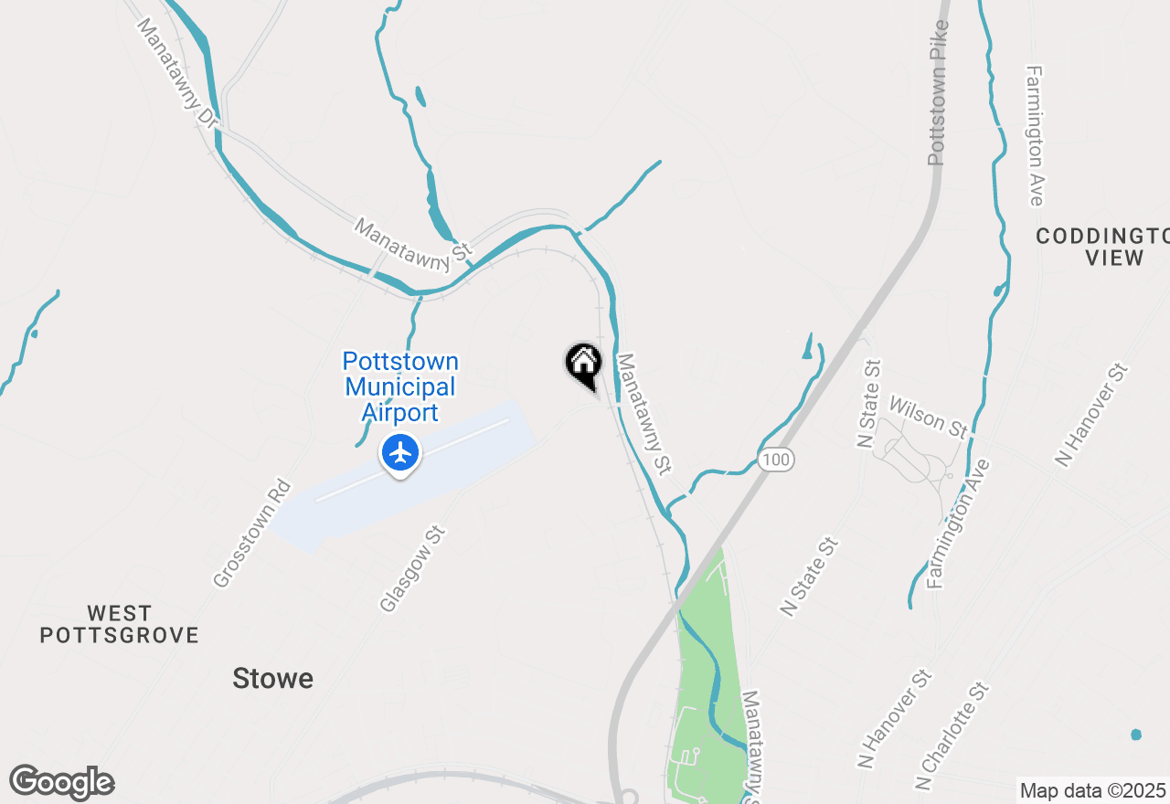 Map of 1303 Glasgow Street, Pottstown, PA 19464