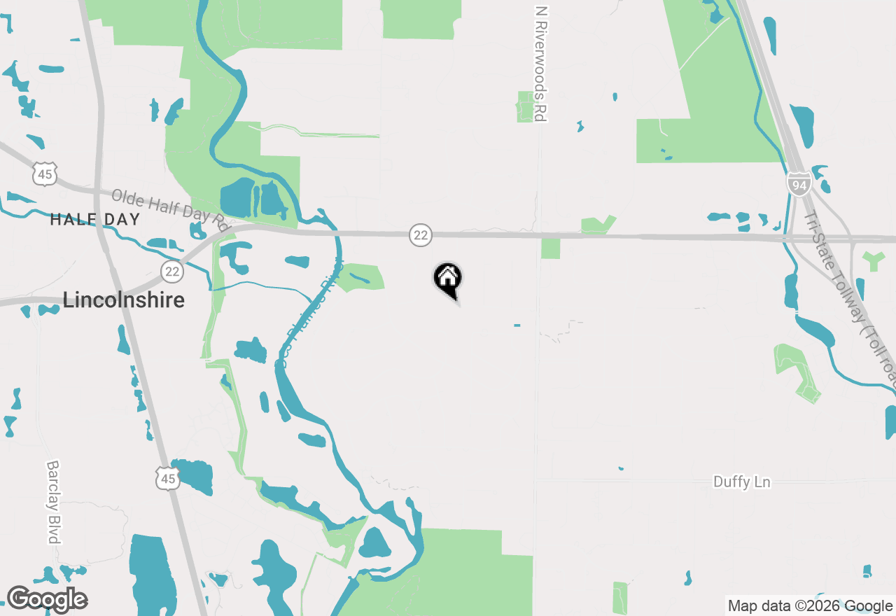 Map of 54 Oakwood Lane, Lincolnshire, IL 60069