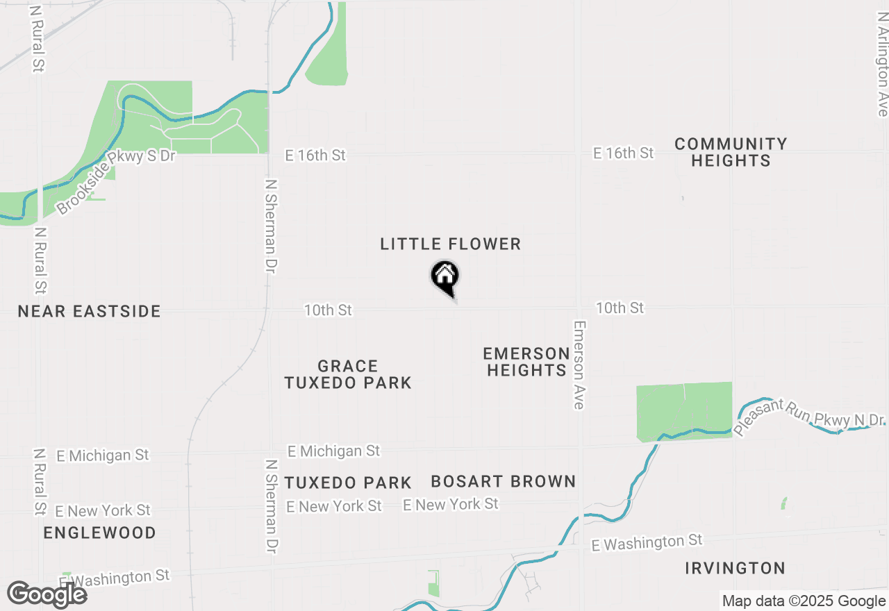 Map of 4602 E 10th Street, Indianapolis, IN 46201