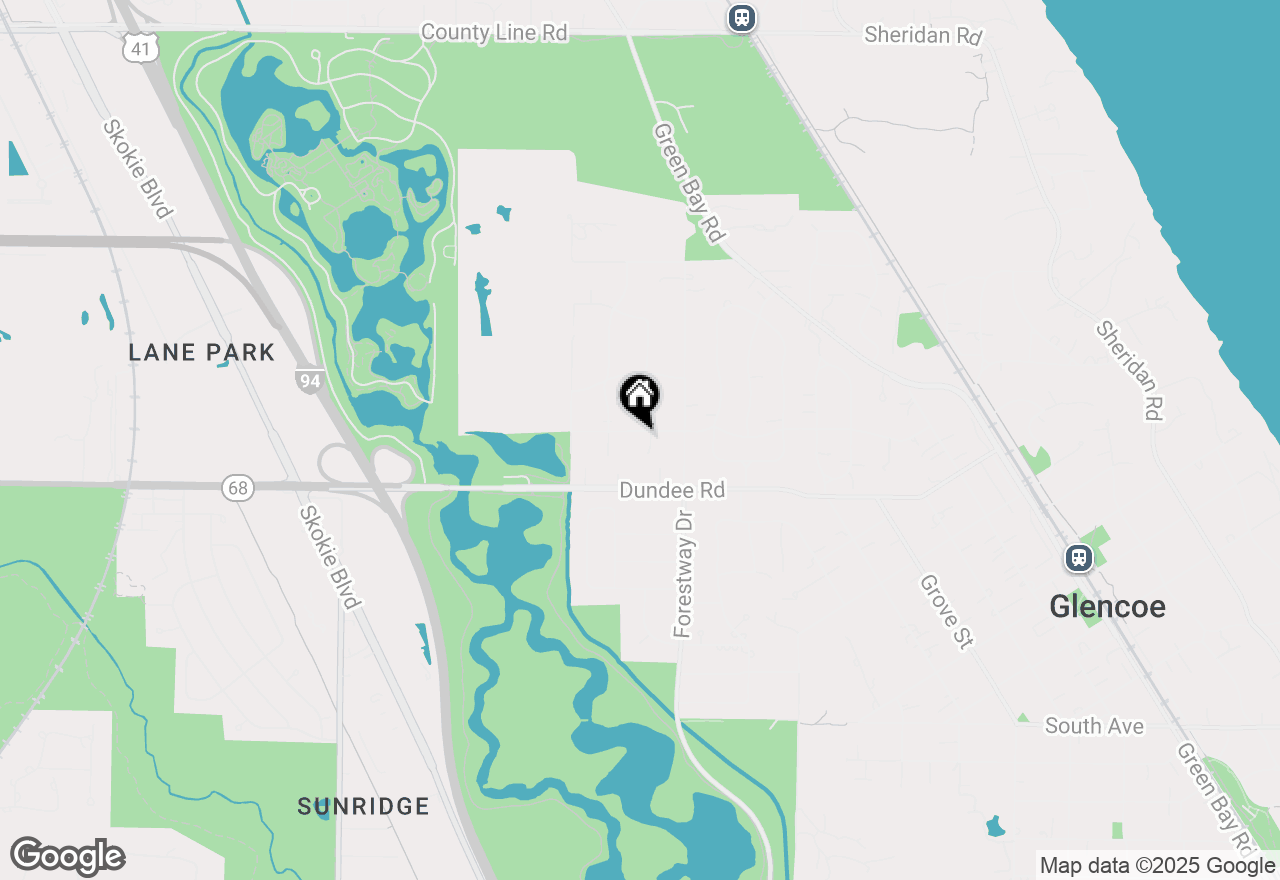 Map of 644 Sunset Lane, Glencoe, IL 60022