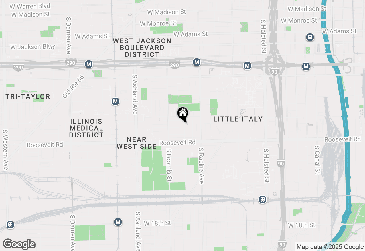 Map of 1302 W Fillmore Street #3, Chicago, IL 60607