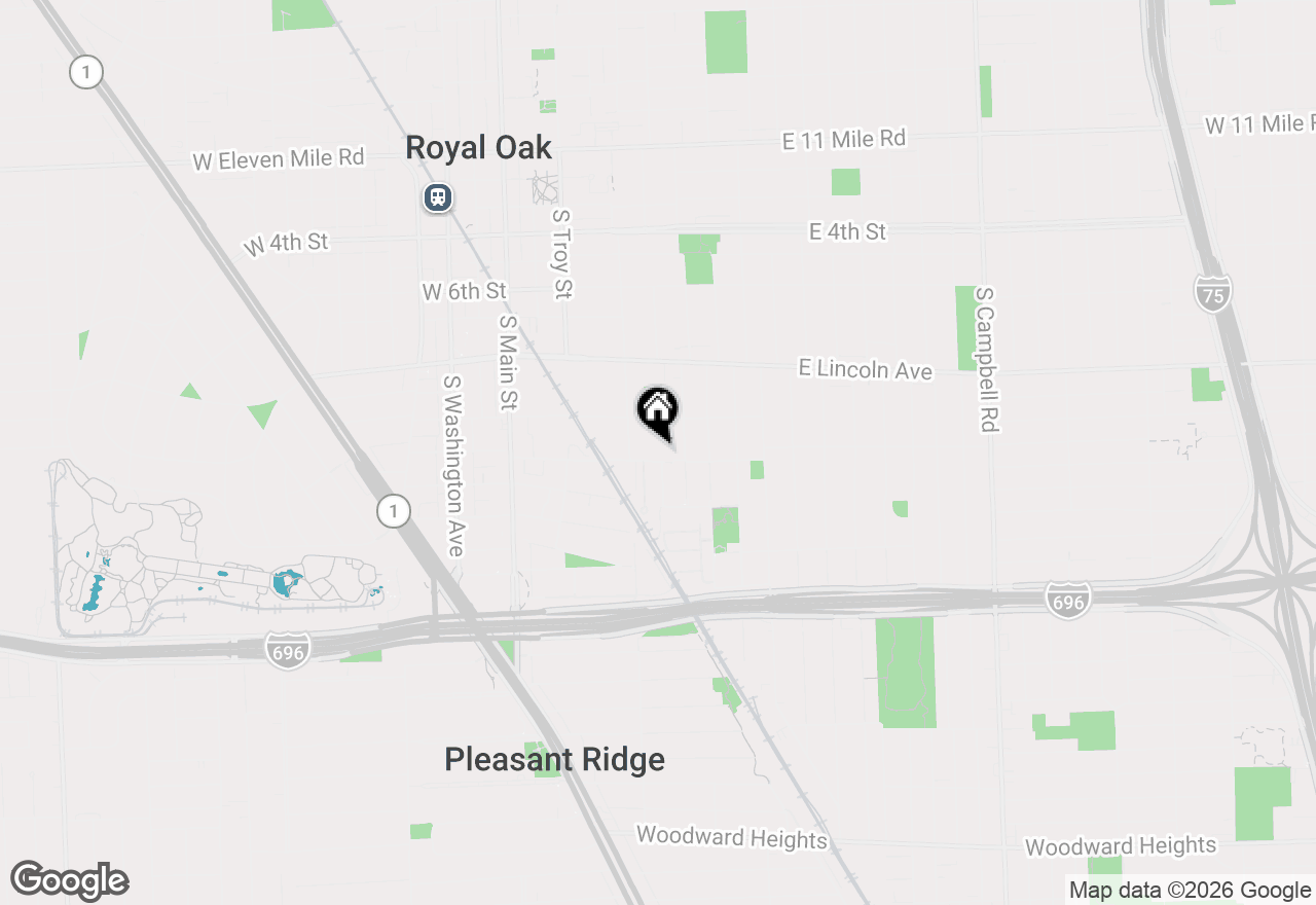 Map of 533 E Harrison Avenue #35, Royal Oak, MI 48067