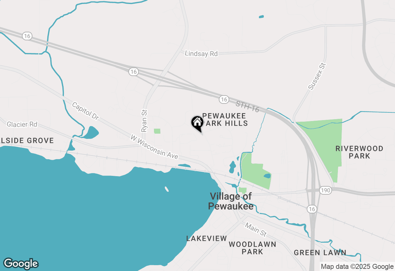 Map of 411 Sandy Cir, Pewaukee, WI 53072