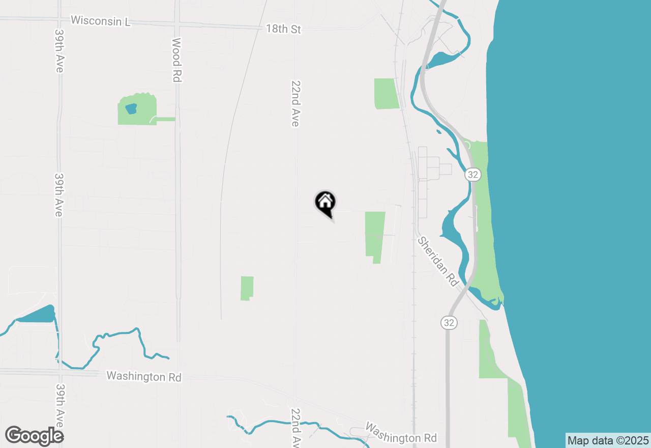 Map of 1917 28th St, Kenosha, WI 53140