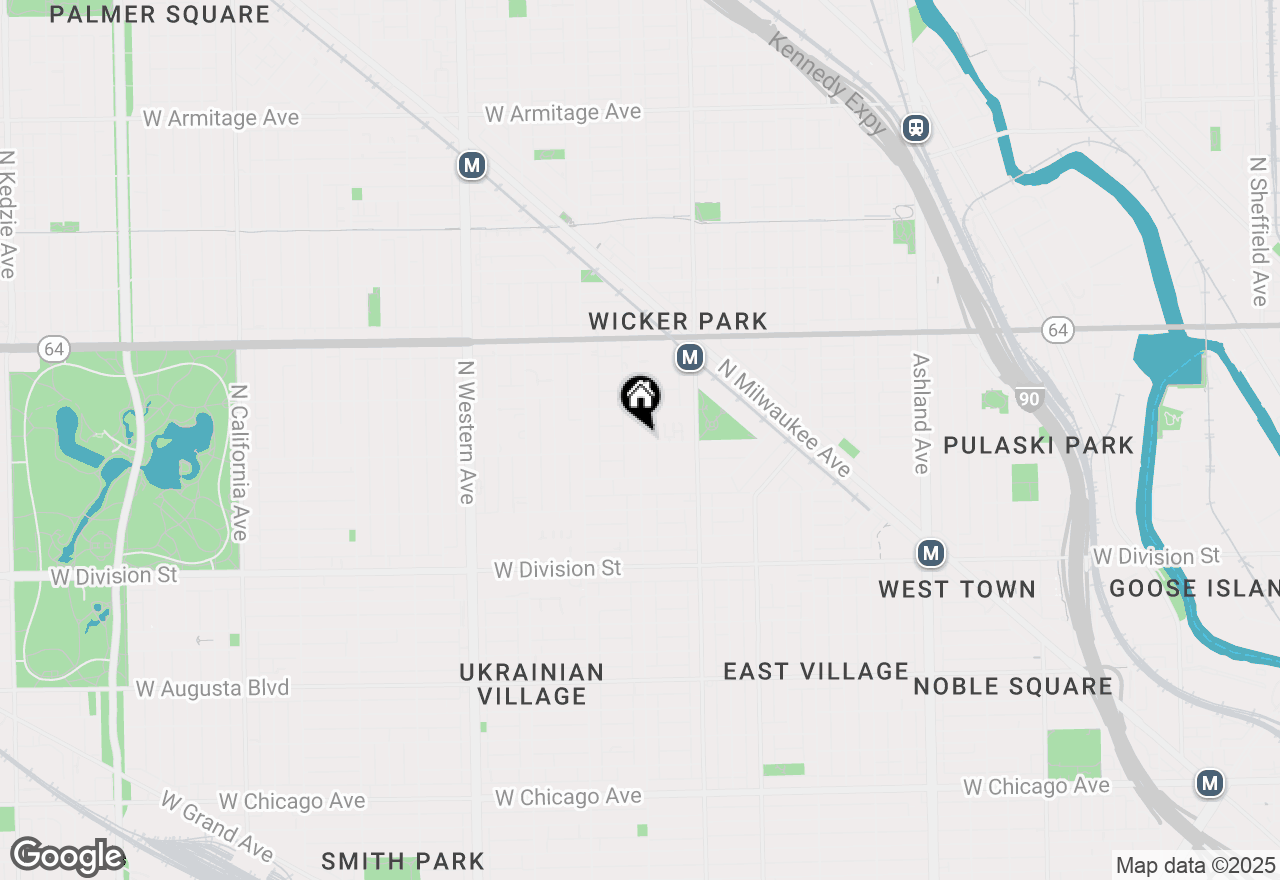 Map of 1407 N Hoyne, Chicago, IL 60622