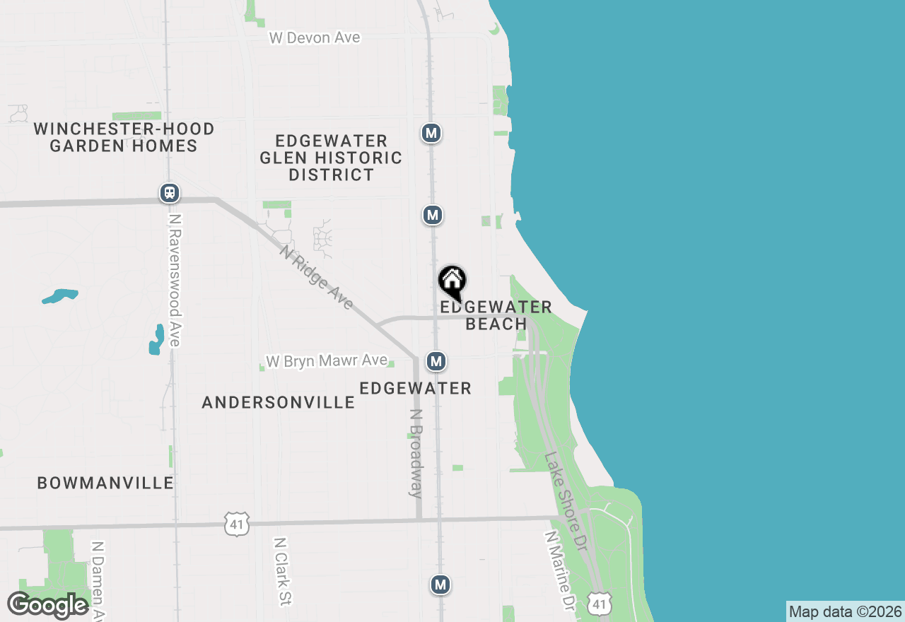 Map of 1060 W Hollywood Avenue #412, Chicago, IL 60660