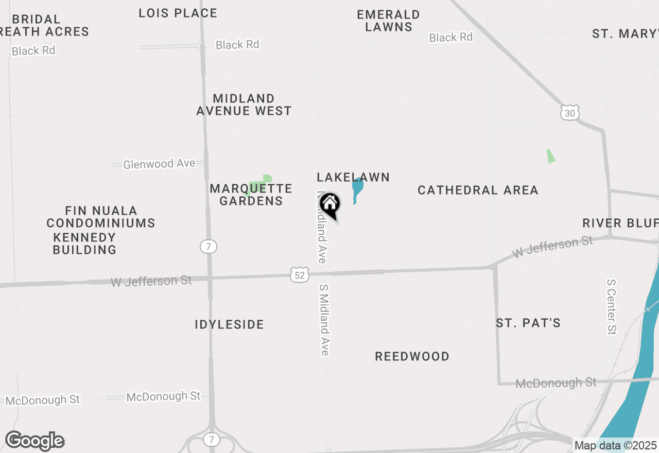 Map of 1315 Oneida Street, Joliet, IL 60435