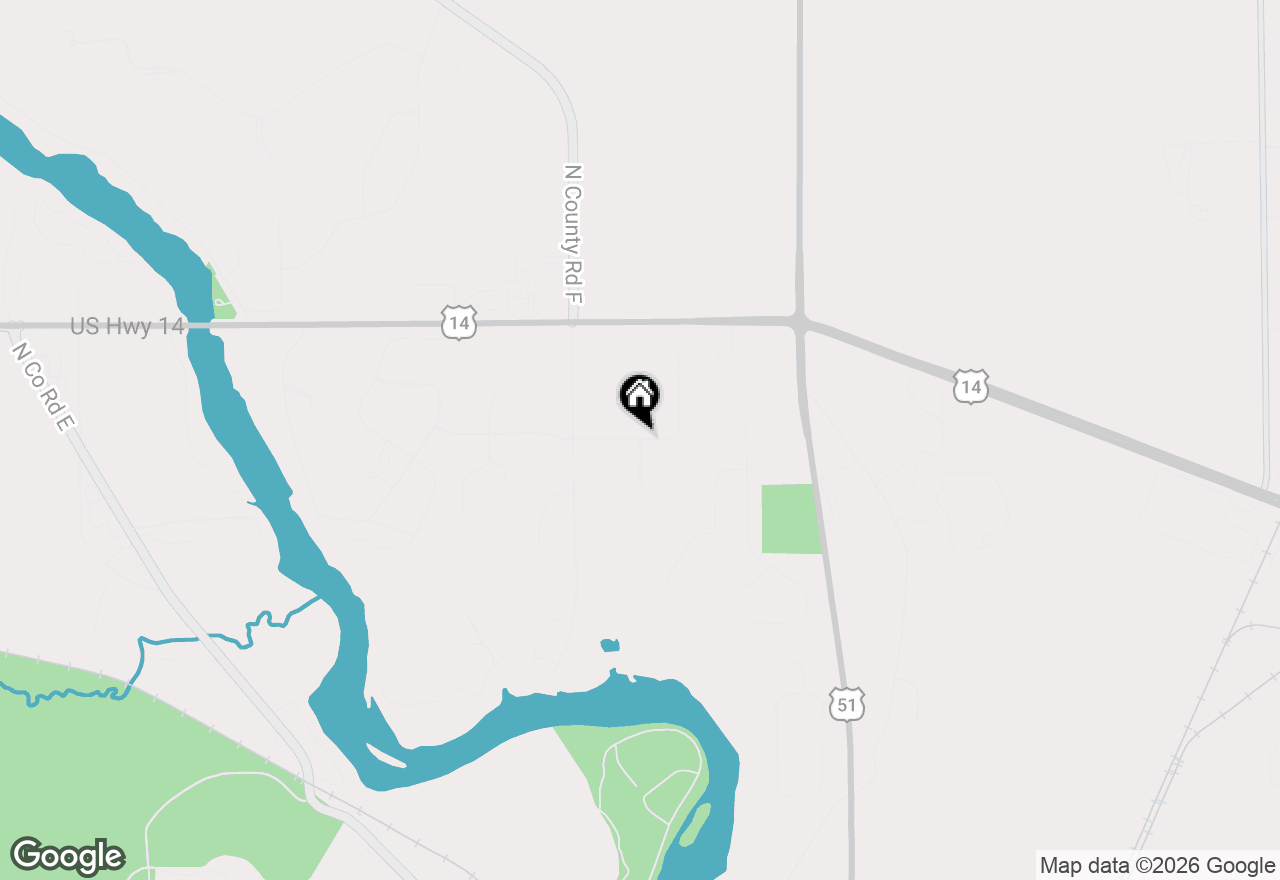 Map of 3822 N Woodbury Lane, Janesville, WI 53545