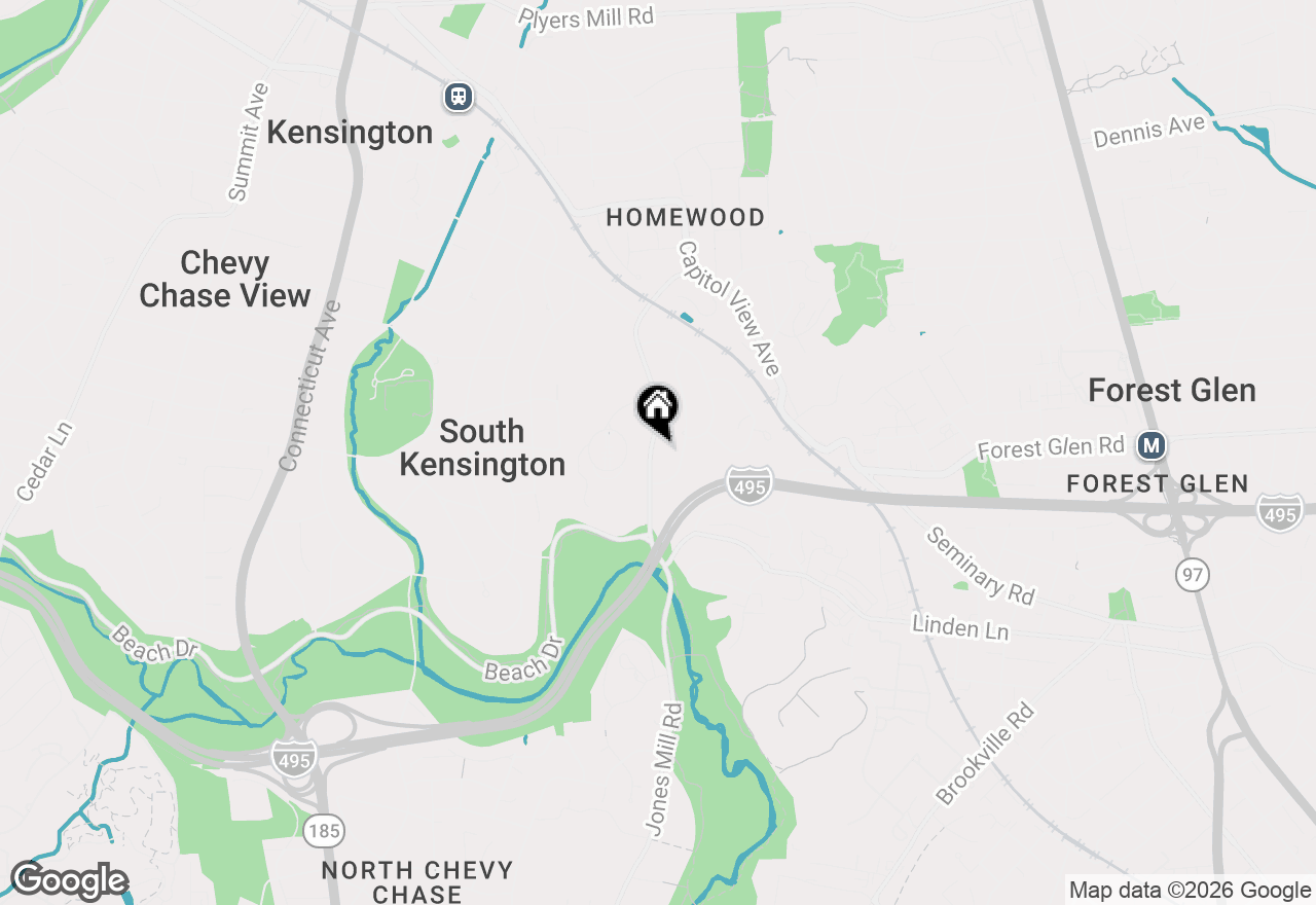 Map of 9707 Stoneybrook Drive, Kensington, MD 20895