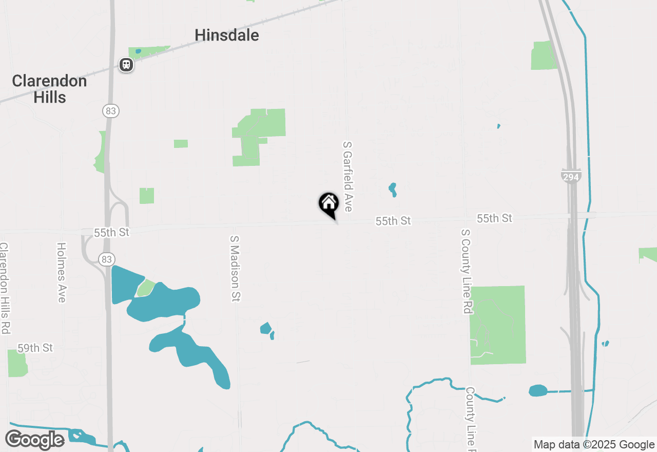 Map of 28 E 55th Street, Hinsdale, IL 60521