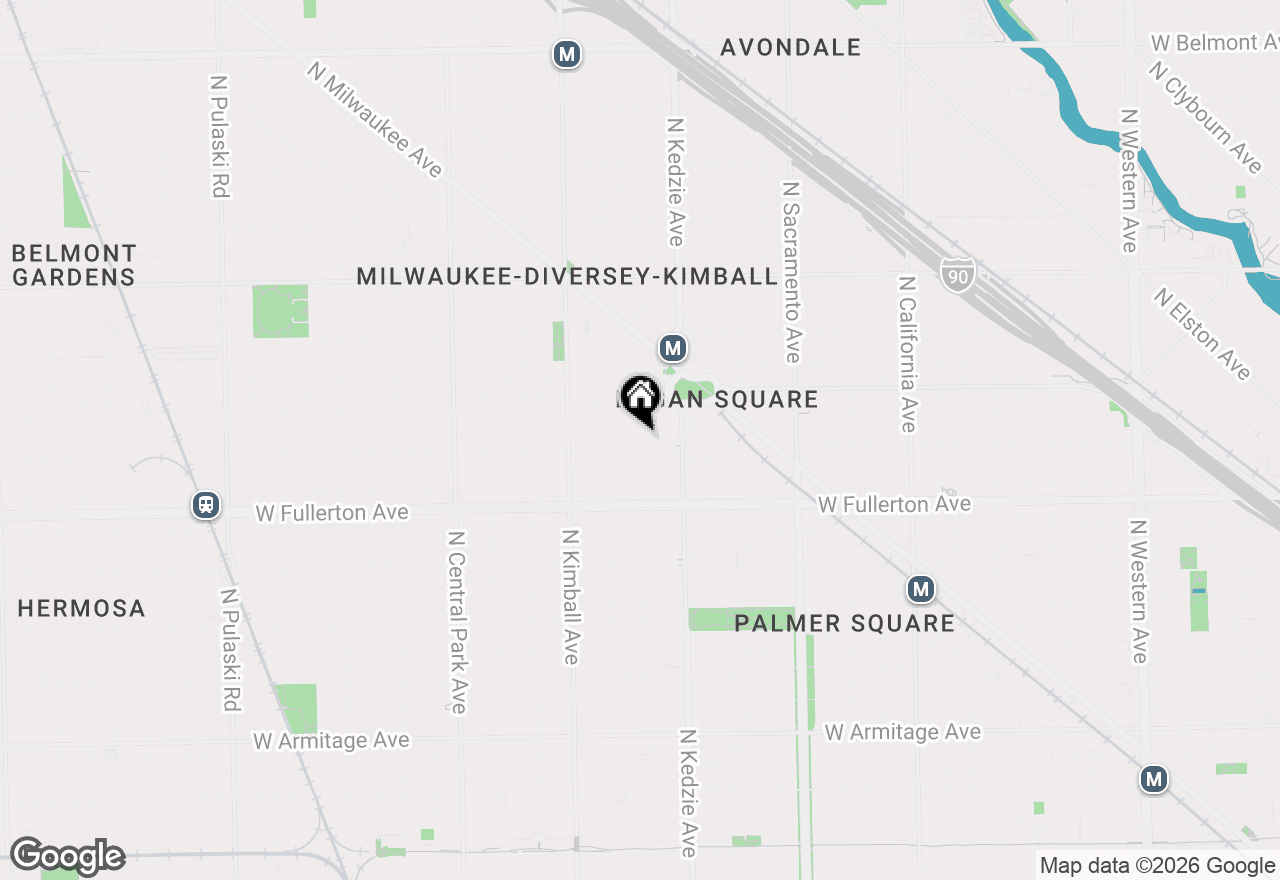 Map of 2507 N Sawyer Avenue #1R, Chicago, IL 60647