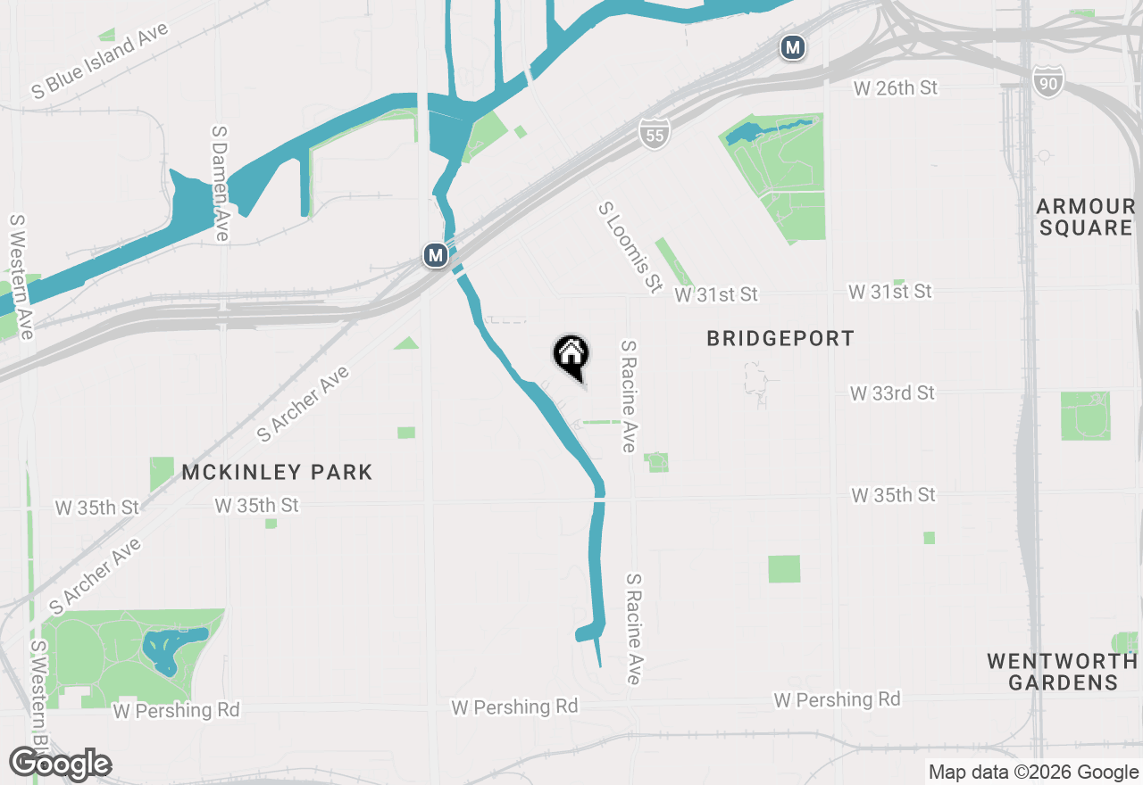 Map of 1302 W 33rd Street, Chicago, IL 60608