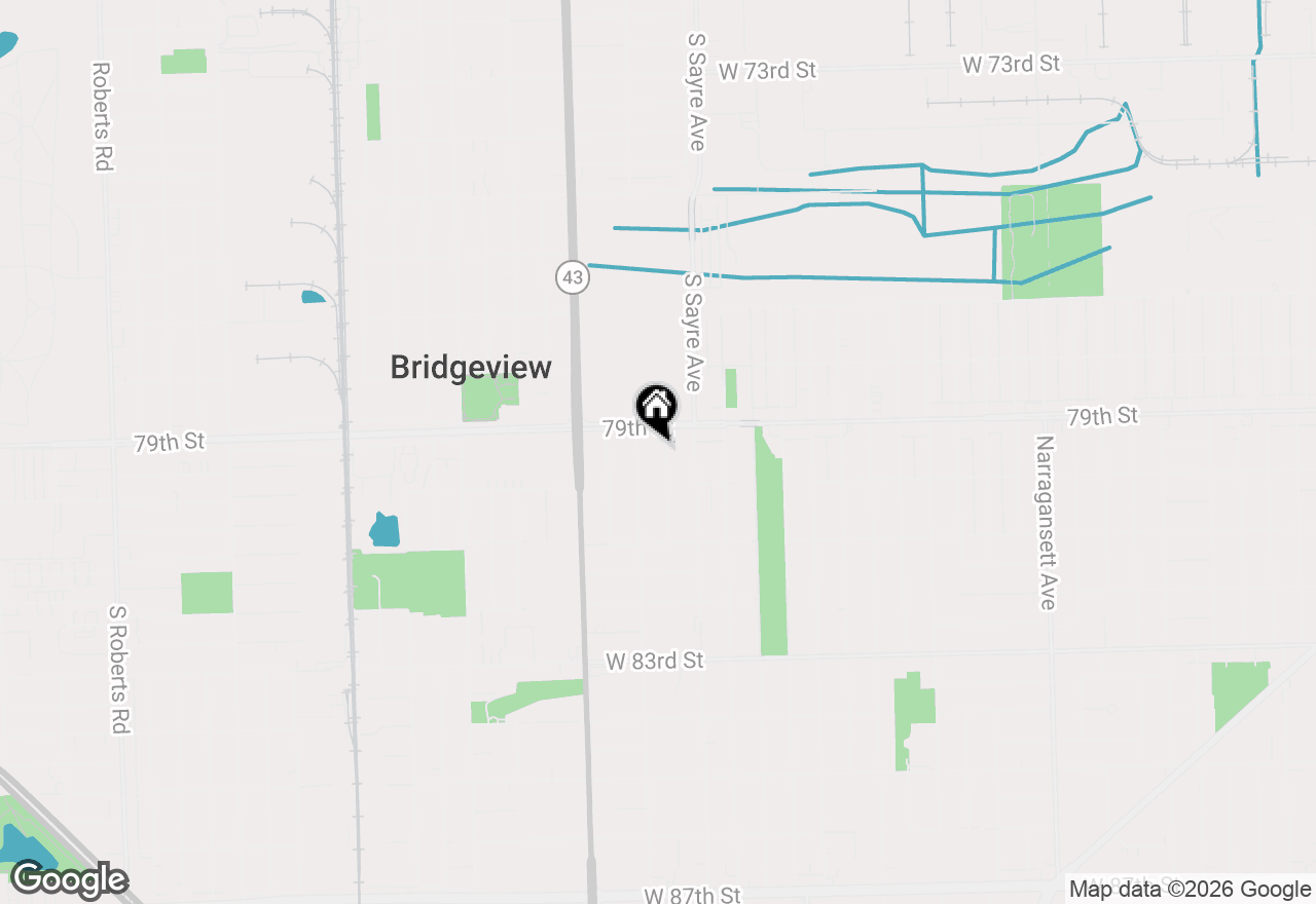 Map of 7912 Nordica Avenue, Burbank, IL 60459