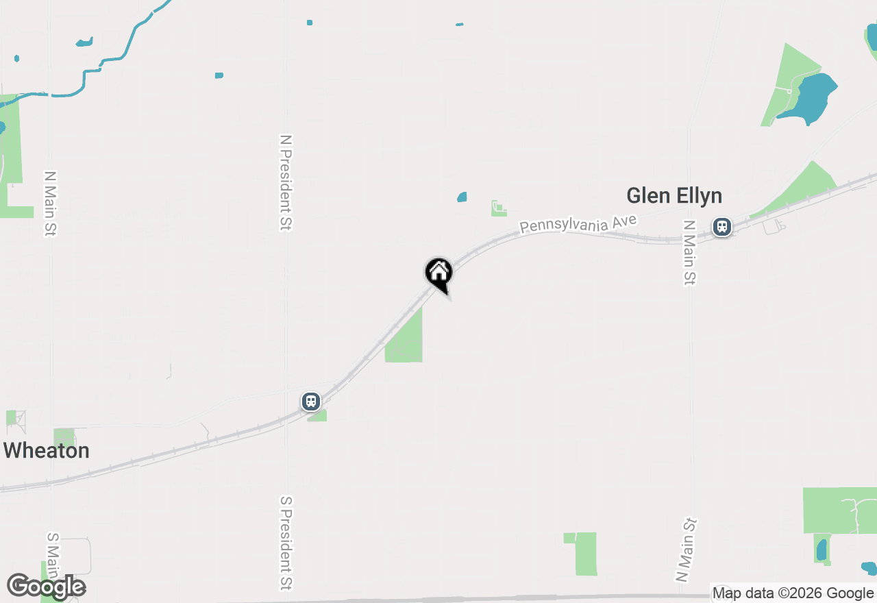 Map of 582 Glendale Avenue, Glen Ellyn, IL 60137