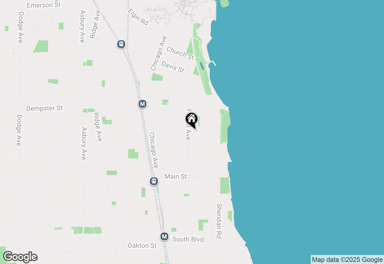 Map of 1131 Forest Avenue, Evanston, IL 60202