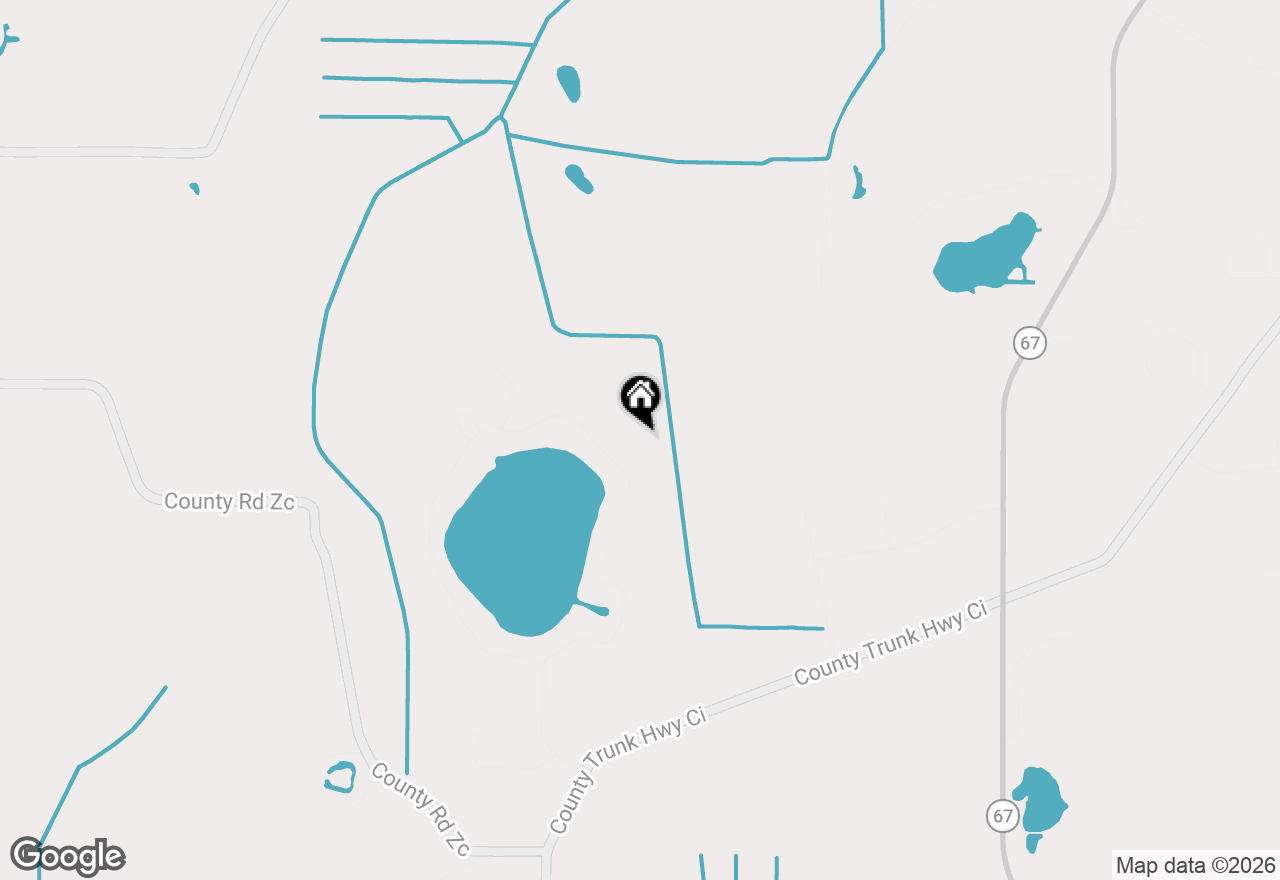 Map of Outlot C E Pretty Lake Rd, Dousman, WI 53118