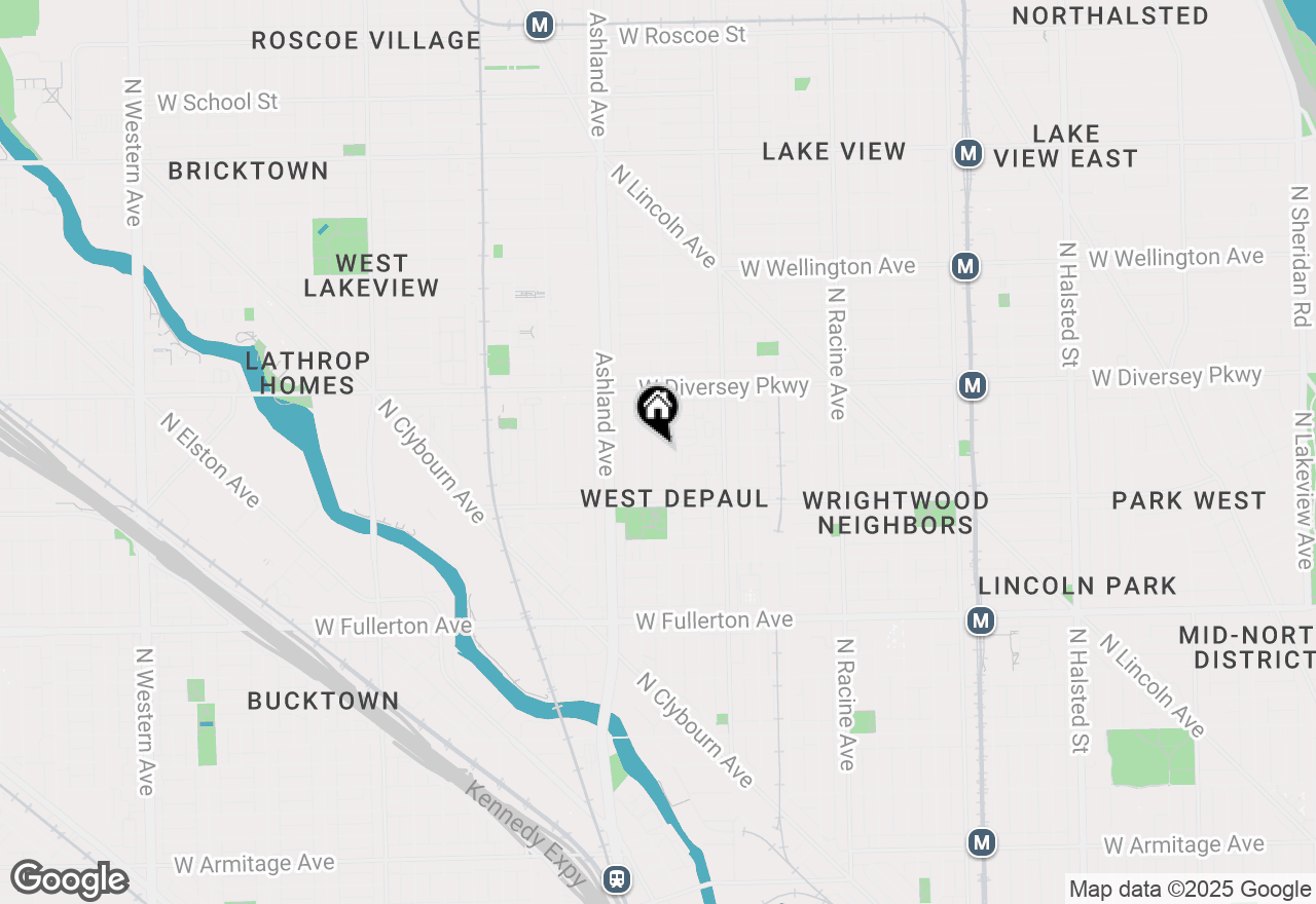 Map of 2654 N Greenview Avenue #1S, Chicago, IL 60614
