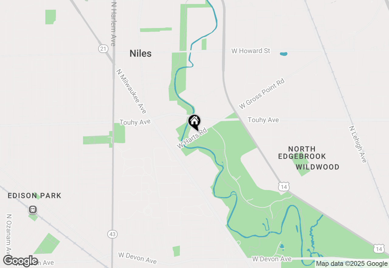 Map of 6710 W Harts Road, Niles, IL 60714