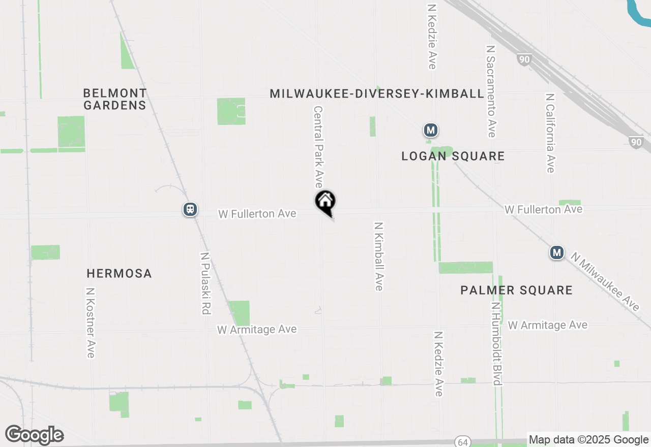 Map of 3572 W Medill Avenue, Chicago, IL 60647