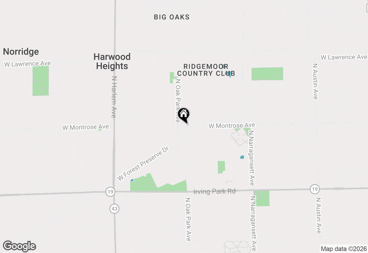 Map of 4332 Rutherford Avenue, Harwood Heights, IL 60706