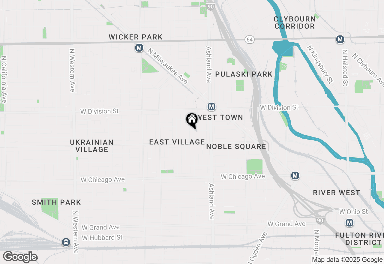 Map of 1038 N Paulina Street #3, Chicago, IL 60622