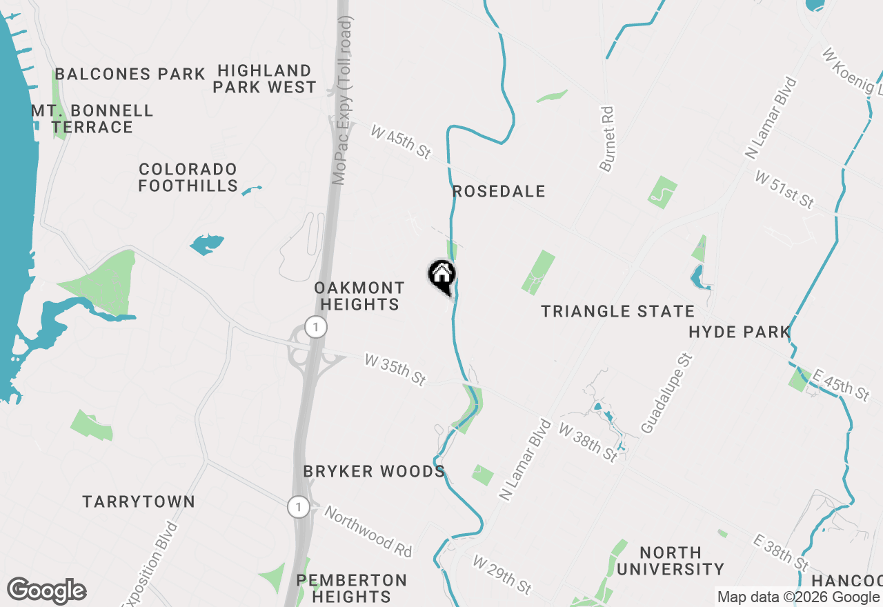 Map of 3906 Jefferson St, Austin, TX 78731
