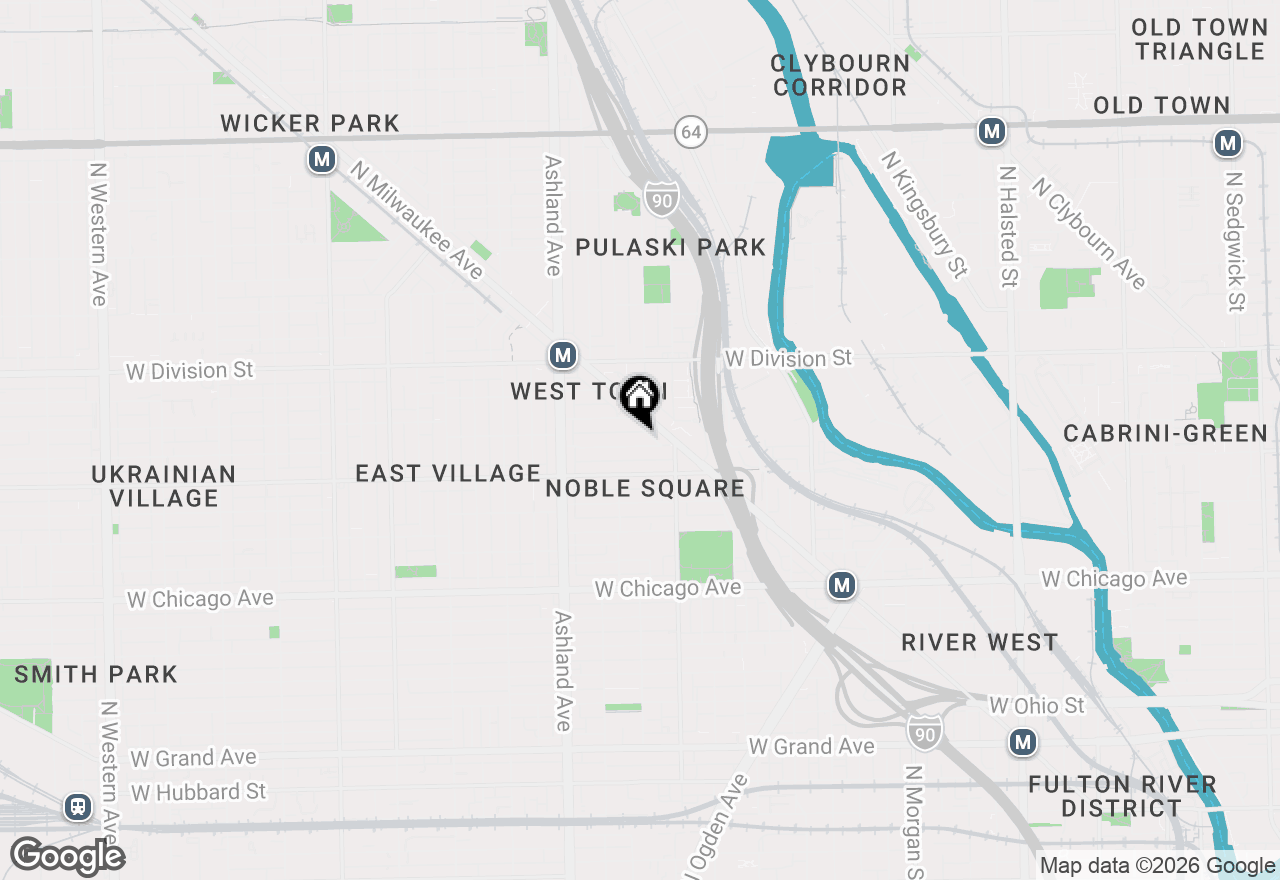 Map of 1438 W Cortez Street #1, Chicago, IL 60642
