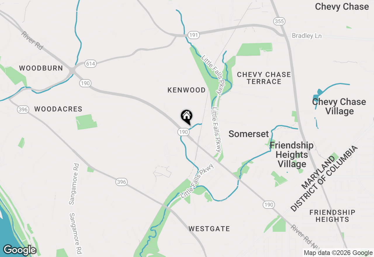 Map of 5703 Brookside Drive, Chevy Chase, MD 20815