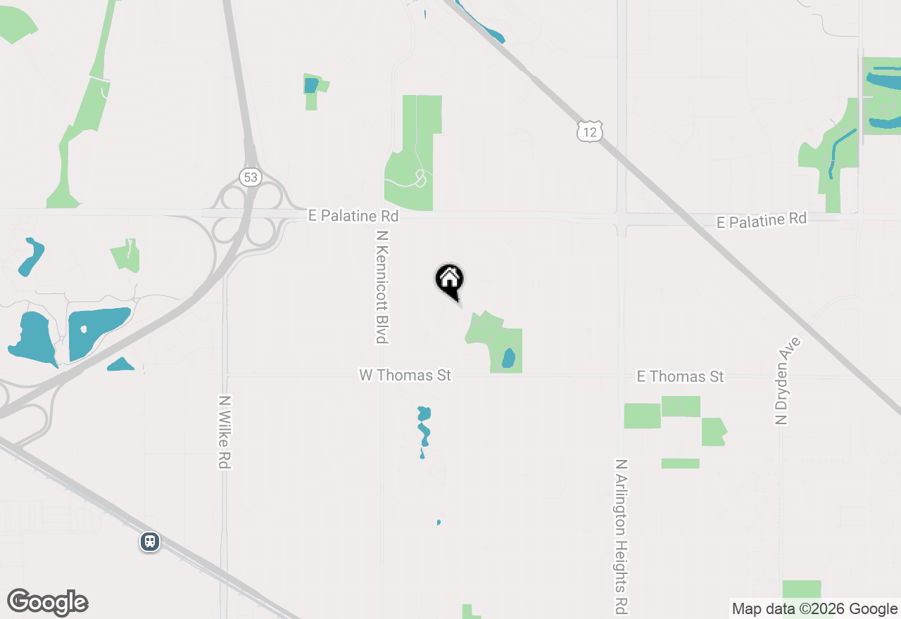 Map of 1523 N Fernandez Place, Arlington Heights, IL 60004