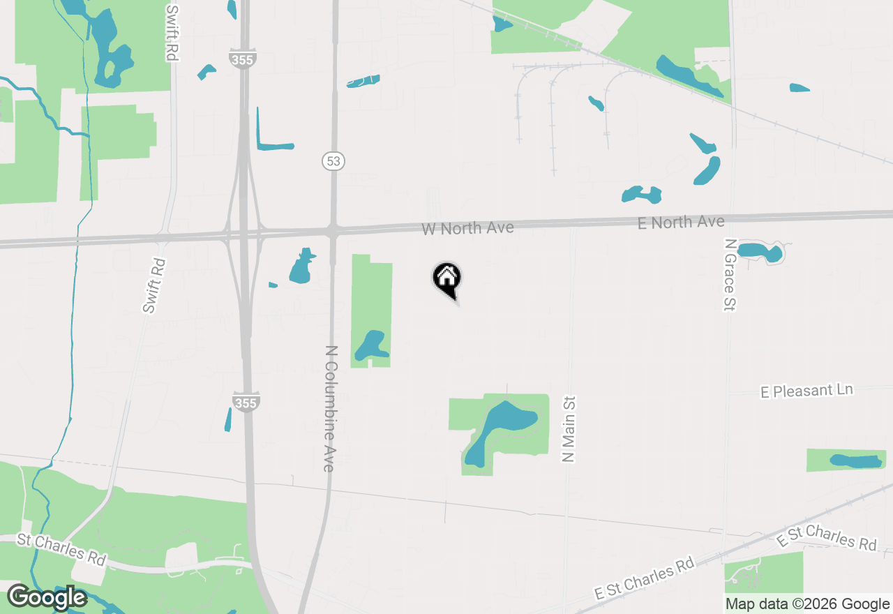 Map of 306 W Sunset Avenue, Lombard, IL 60148