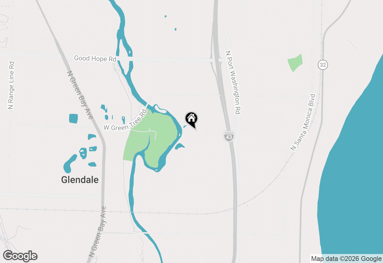 Map of 6789 N Elm Tree Rd, Glendale, WI 53217