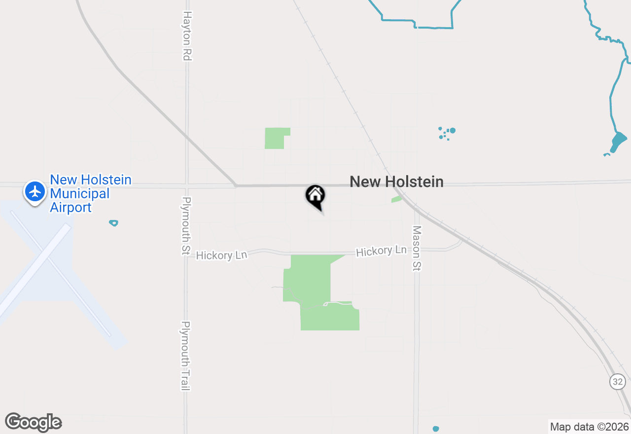 Map of 1920 Pleasant Ave, New Holstein, WI 53061